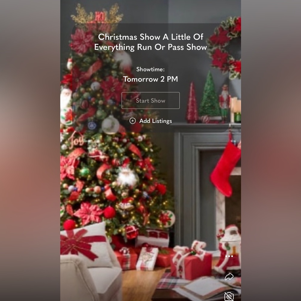Post for my live Christmas show